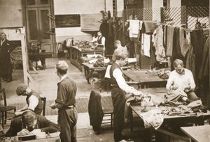 The Tailors Shop, Alexandra Palace, illustration from German Prisoners in Great Britain by English Photographer